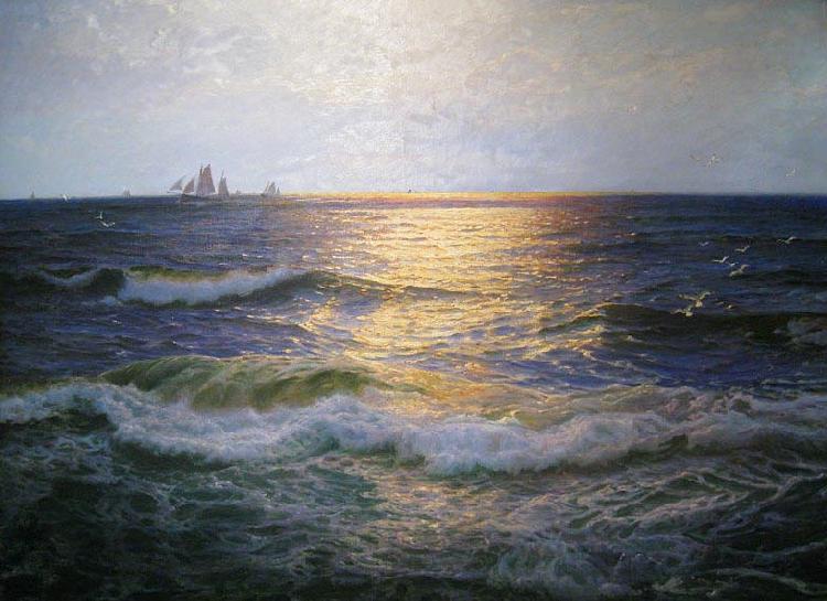 Carl Wilhelm Barth I Havbrynet - Solgangsveir oil painting picture